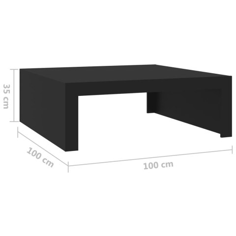 STOLIK KAWOWY CZARNY 100X100X35CM