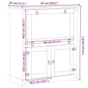 SZAFKA NA WINO CORONA 97X45X114CM LITE DREWNO SOSNOWE