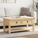 STOLIK KAWOWY Z SZUFLADAMI CORONA 100X48X45CM DREWNO SOSNOWE