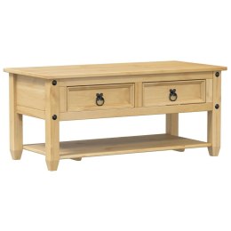 STOLIK KAWOWY Z SZUFLADAMI CORONA 100X48X45CM DREWNO SOSNOWE