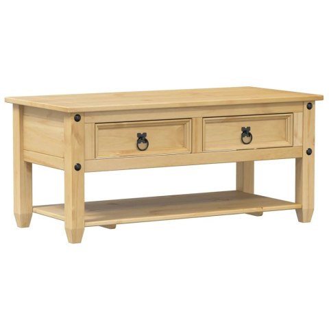 STOLIK KAWOWY Z SZUFLADAMI CORONA 100X48X45CM DREWNO SOSNOWE