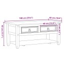 STOLIK KAWOWY Z SZUFLADAMI CORONA 100X48X45CM DREWNO SOSNOWE