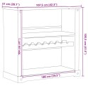 SZAFKA NA WINO CORONA 107,5X51X105,5CM LITE DREWNO SOSNOWE