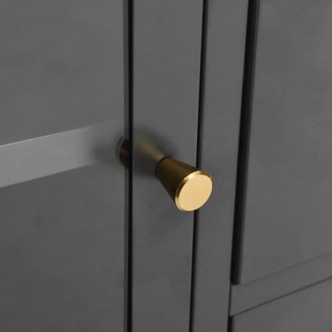 KOMODA ANTRACYTOWA 105X35X70CM STAL I SZKŁO HARTOWANE