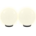 LAMPY ZEWNĘTRZNE LED 2 SZT. KULE 25CM PMMA