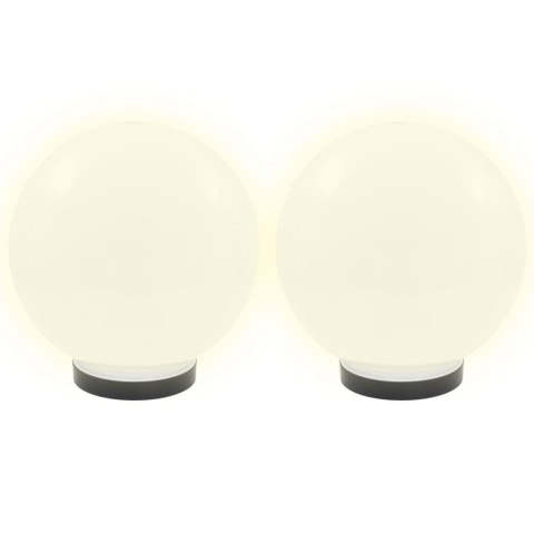 LAMPY ZEWNĘTRZNE LED 2 SZT. KULE 25CM PMMA