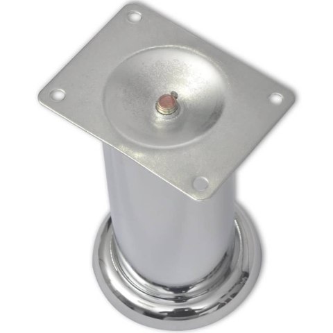 4 OKRĄGŁE NÓŻKI DO KANAPY CHROM 120MM