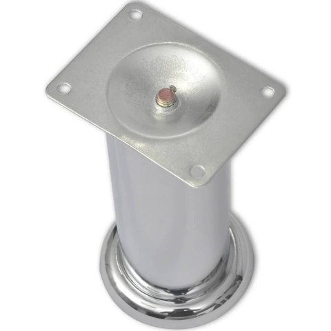 OKRĄGŁE NÓŻKI DO SOFY 8 SZT. CHROMOWE 180MM