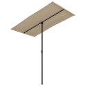 PARASOL OGRODOWY NA SŁUPKU ALUMINIOWYM 180X110CM TAUPE