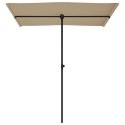 PARASOL OGRODOWY NA SŁUPKU ALUMINIOWYM 180X110CM TAUPE