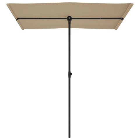 PARASOL OGRODOWY NA SŁUPKU ALUMINIOWYM 180X110CM TAUPE