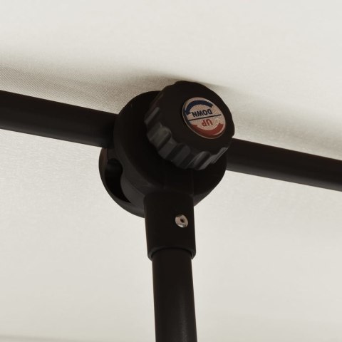 PARASOL OGRODOWY NA SŁUPKU ALUMINIOWYM 2X1,5M PIASKOWY