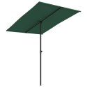 PARASOL OGRODOWY NA SŁUPKU ALUMINIOWYM 2X1,5M ZIELONY