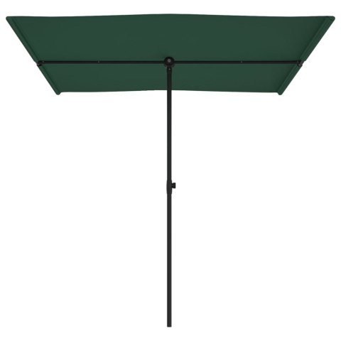 PARASOL OGRODOWY NA SŁUPKU ALUMINIOWYM 2X1,5M ZIELONY