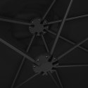 PARASOL OGRODOWY NA SŁUPKU ALUMINIOWYM 460X 270CM CZARNY