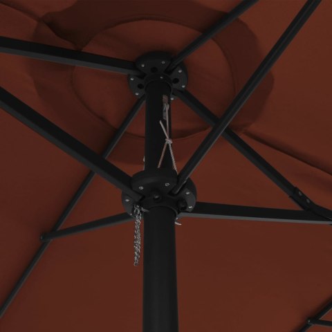 PARASOL OGRODOWY NA SŁUPKU ALUMINIOWYM 460X 270CM TERAKOTA