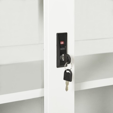 SZAFKA Z DRZWIAMI PRZESUWNYMI BIAŁA 90X40X90CM STAL