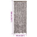 ZASŁONA PRZECIWKO OWADOM BRĄZOWO-BIAŁA 56X200CM SZENILOWA