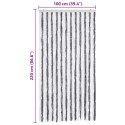 ZASŁONA PRZECIWKO OWADOM SZAROŚĆ I BIEL 100X220CM SZENIL