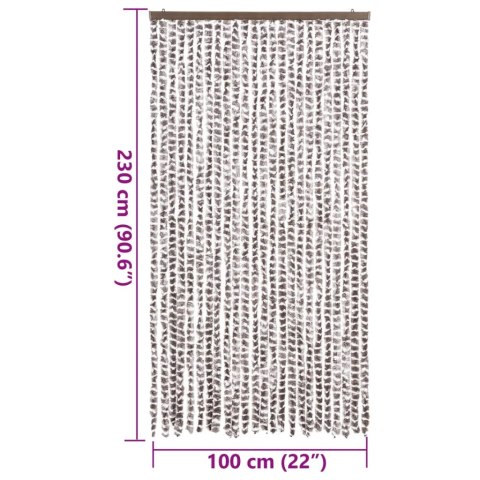 ZASŁONA PRZECIWKO OWADOM TAUPE I BIEL 100X230CM SZENIL