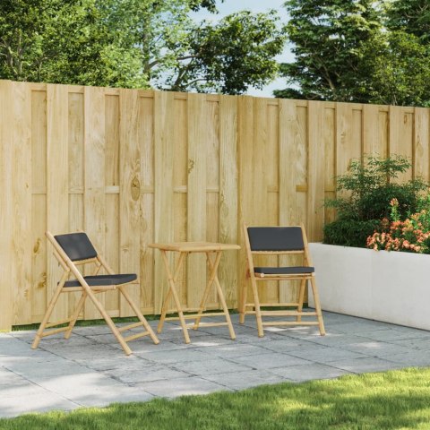 SKŁADANY STOLIK OGRODOWY 55X55X75CM BAMBUSOWY