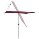 PARASOL OGRODOWY NA SŁUPKU ALUMINIOWYM 2X1,5M BORDO