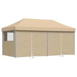 NAMIOT IMPREZOWY TYPU POP-UP Z 4 ŚCIANKAMI 580X292X315CM BEŻOWY