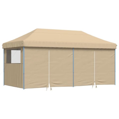 NAMIOT IMPREZOWY TYPU POP-UP Z 4 ŚCIANKAMI 580X292X315CM BEŻOWY