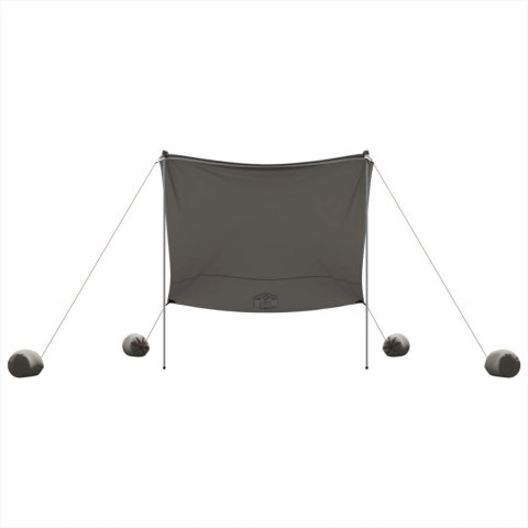 ZADASZENIE NA PLAŻĘ Z OBCIĄŻNIKAMI SZARE 214X236CM