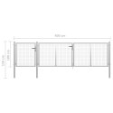 BRAMA OGRODZENIOWA STALOWA 400X 100CM SREBRNA