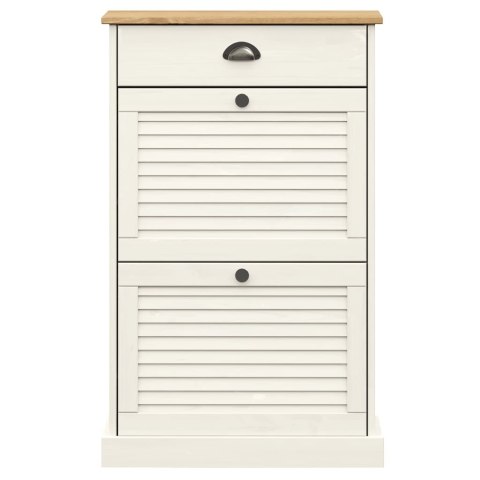 SZAFKA NA BUTY VIGO 60X35X96CM BIAŁA LITE DREWNO SOSNOWE