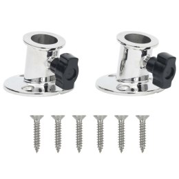 OKRĄGŁE PODSTAWY DO DASZKA BIMINI 2 SZT. RURKI 26MM STALOWE