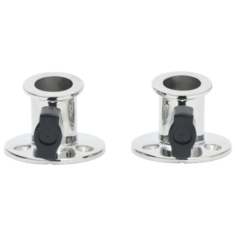 OKRĄGŁE PODSTAWY DO DASZKA BIMINI 2 SZT. RURKI 26MM STALOWE