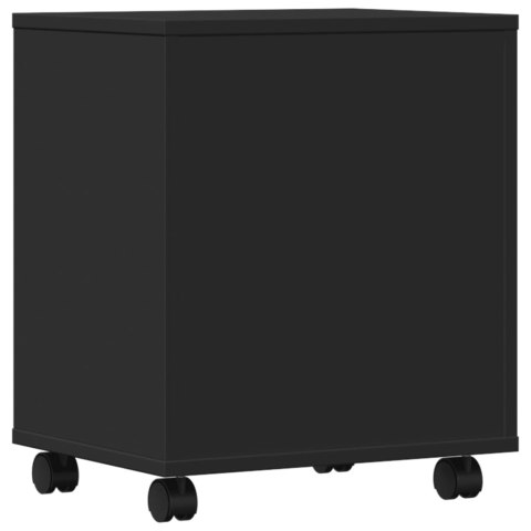 STOJAK POD DRUKARKĘ Z KÓŁKAMI CZARNY 41X32X48CM