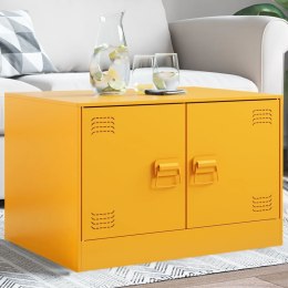 STOLIK KAWOWY MUSZTARDOWY 67X50X44CM STAL