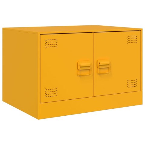 STOLIK KAWOWY MUSZTARDOWY 67X50X44CM STAL