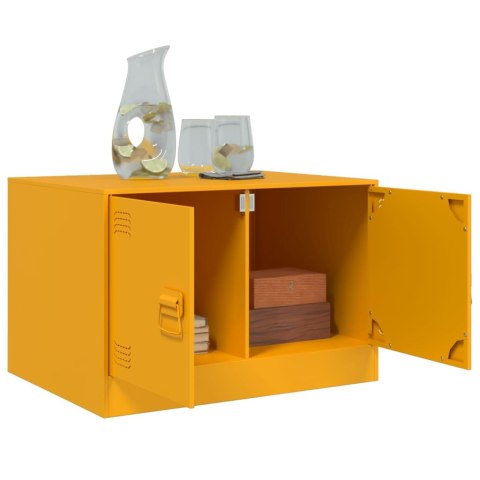 STOLIK KAWOWY MUSZTARDOWY 67X50X44CM STAL