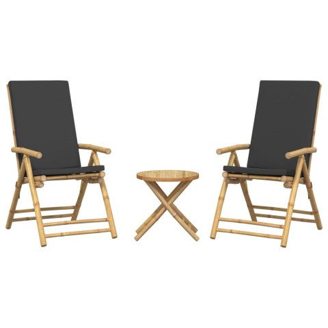 3-CZ. ZESTAW MEBLI BISTRO CIEMNOSZARE PODUSZKI BAMBUS