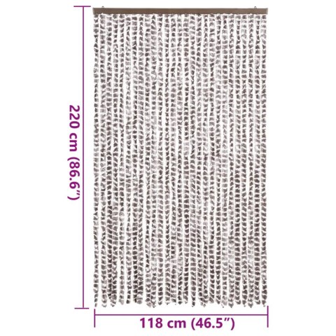ZASŁONA PRZECIWKO OWADOM TAUPE I BIEL 118X220CM SZENIL