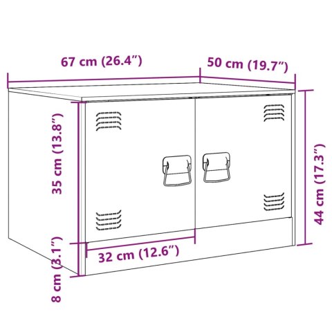 STOLIK KAWOWY CZARNY 67X50X44CM STAL