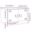 STOLIK KAWOWY ANTRACYTOWY 67X50X44CM STAL