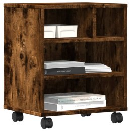 SZAFKA REGAŁ STOJAK POD DRUKARKĘ Z KÓŁKAMI DĄB PRZYDYMIONY 41X32X48CM