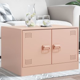 STOLIK KAWOWY RÓŻOWY 67X50X44CM STAL