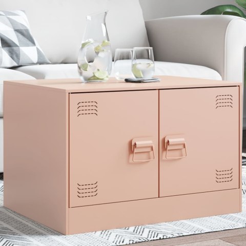 STOLIK KAWOWY RÓŻOWY 67X50X44CM STAL