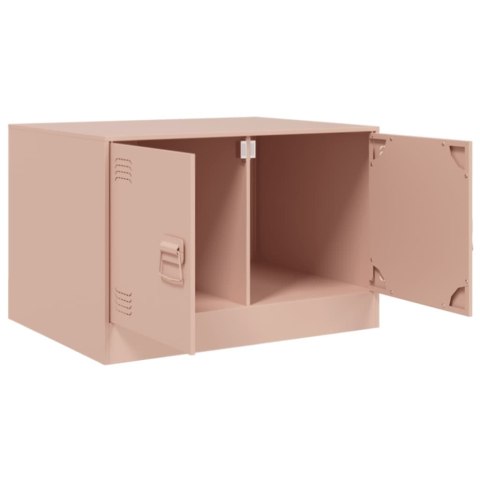 STOLIK KAWOWY RÓŻOWY 67X50X44CM STAL