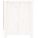 SZAFKA NA BUTY BIAŁA 110X38X45,5CM LITE DREWNO SOSNOWE