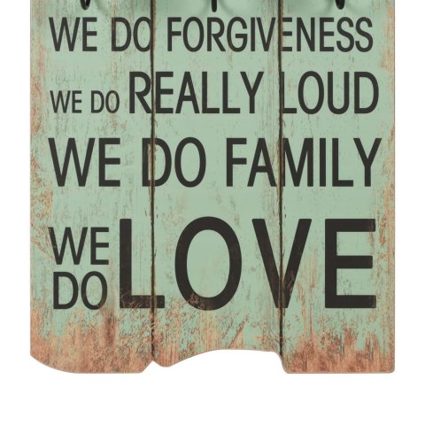 WIESZAK ŚCIENNY NA ODZIEŻ WIERZCHNIĄ 120X40CM HAPPY LOVE