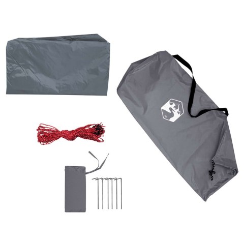 PŁACHTA BIWAKOWA SZARO-POMARAŃCZOWA 420X440CM WODOSZCZELNA