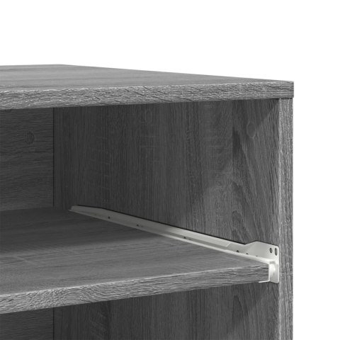 SZAFKA REGAŁ STOJAK POD DRUKARKĘ Z KÓŁKAMI SZARY DĄB SONOMA 60X48X74CM