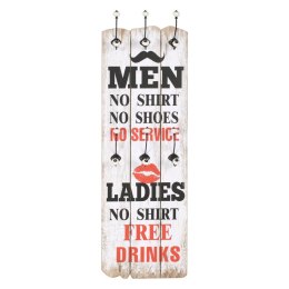 WIESZAK NAŚCIENNY NA OKRYCIA WIERZCHNIE 120X40CM MEN LADIES